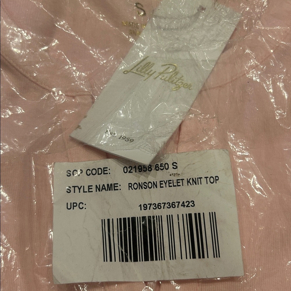Lily Pulitzer Ronson Eyelet Knit Top Pink S - Picture 6 of 6